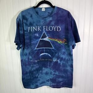 Pink Floyd 2012 Dark Side Of The Moon Unisex Tiedye T Shirt Size LG Purple/ Blue